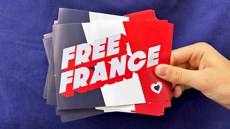 Grands stickers FREE FRANCE